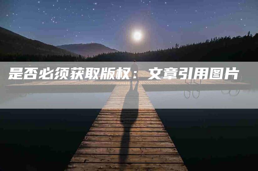 是否必须获取版权：文章引用图片