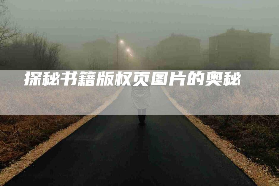 探秘书籍版权页图片的奥秘