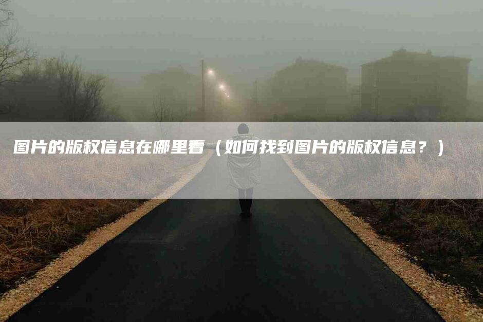 图片的版权信息在哪里看（如何找到图片的版权信息？）