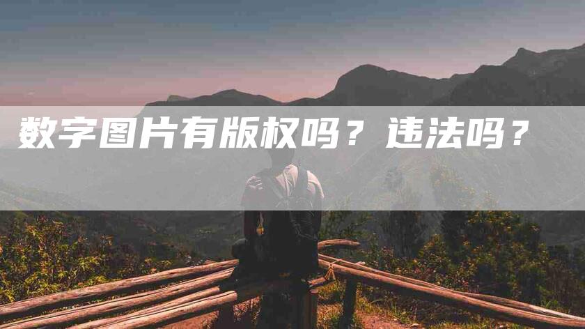 数字图片有版权吗？违法吗？