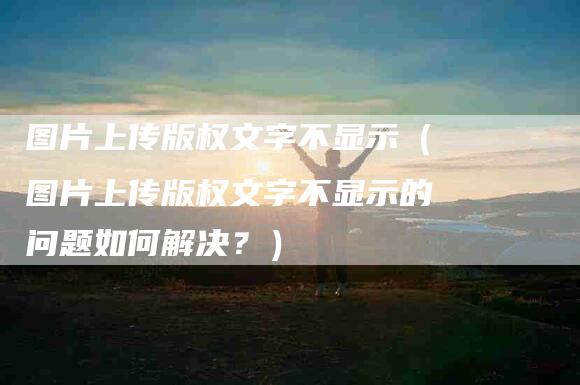 图片上传版权文字不显示（图片上传版权文字不显示的问题如何解决？）