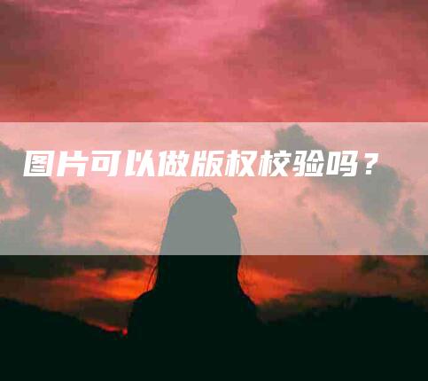 图片可以做版权校验吗？