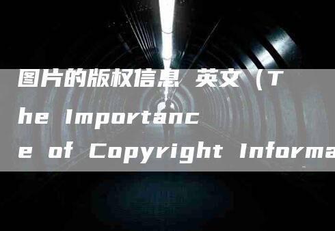 图片的版权信息 英文（The Importance of Copyright Information for Images）