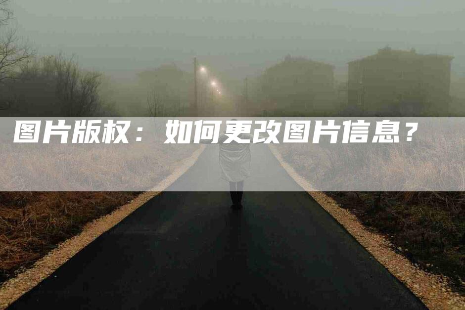 图片版权：如何更改图片信息？