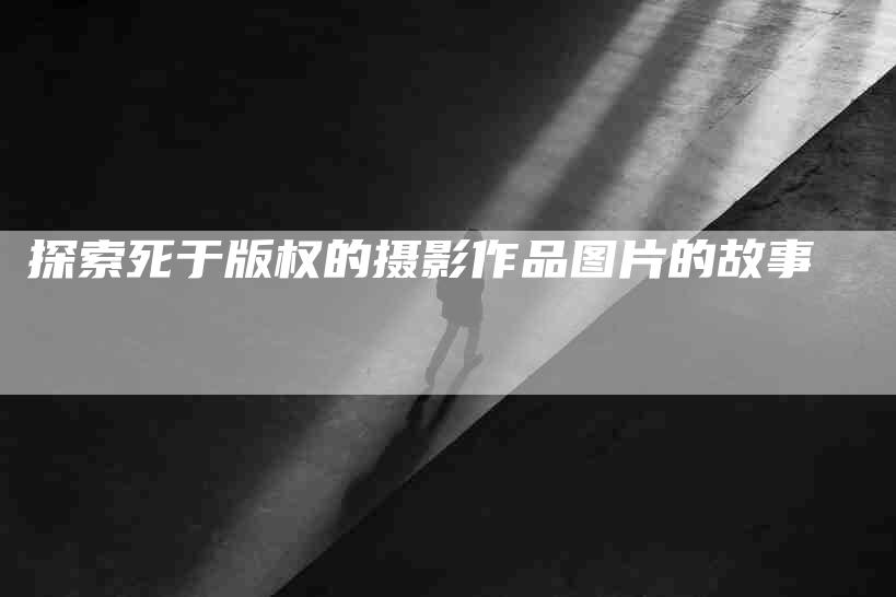 探索死于版权的摄影作品图片的故事