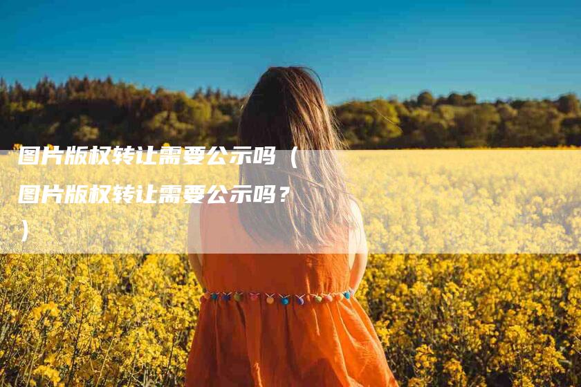 图片版权转让需要公示吗（图片版权转让需要公示吗？）